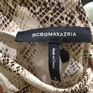 BCBGMaxAzria Beige and Brown Patterned Blouse